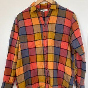 Madewell Plaid Flannel Shirt, Size S